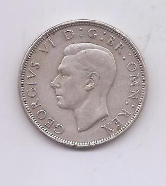 GRAN BRETAÑA DEL AÑO 1945 DE 1/2 CROWN